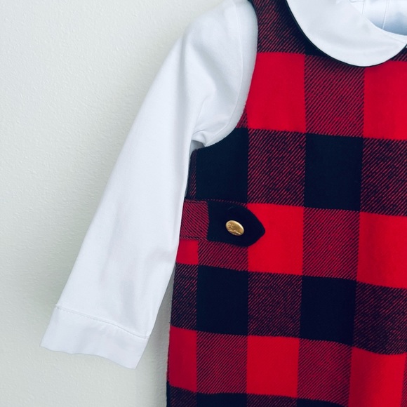 Ralph Lauren Baby Boys Buffalo Check Overall & Bodysuit Set Size 6 Months NWT - Picture 4 of 15